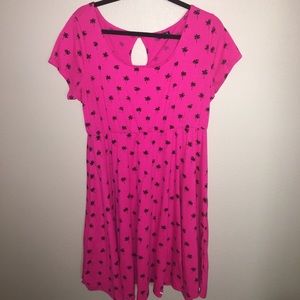 Torrid Bright Pink Palm Tree 🌴 Summer Dress